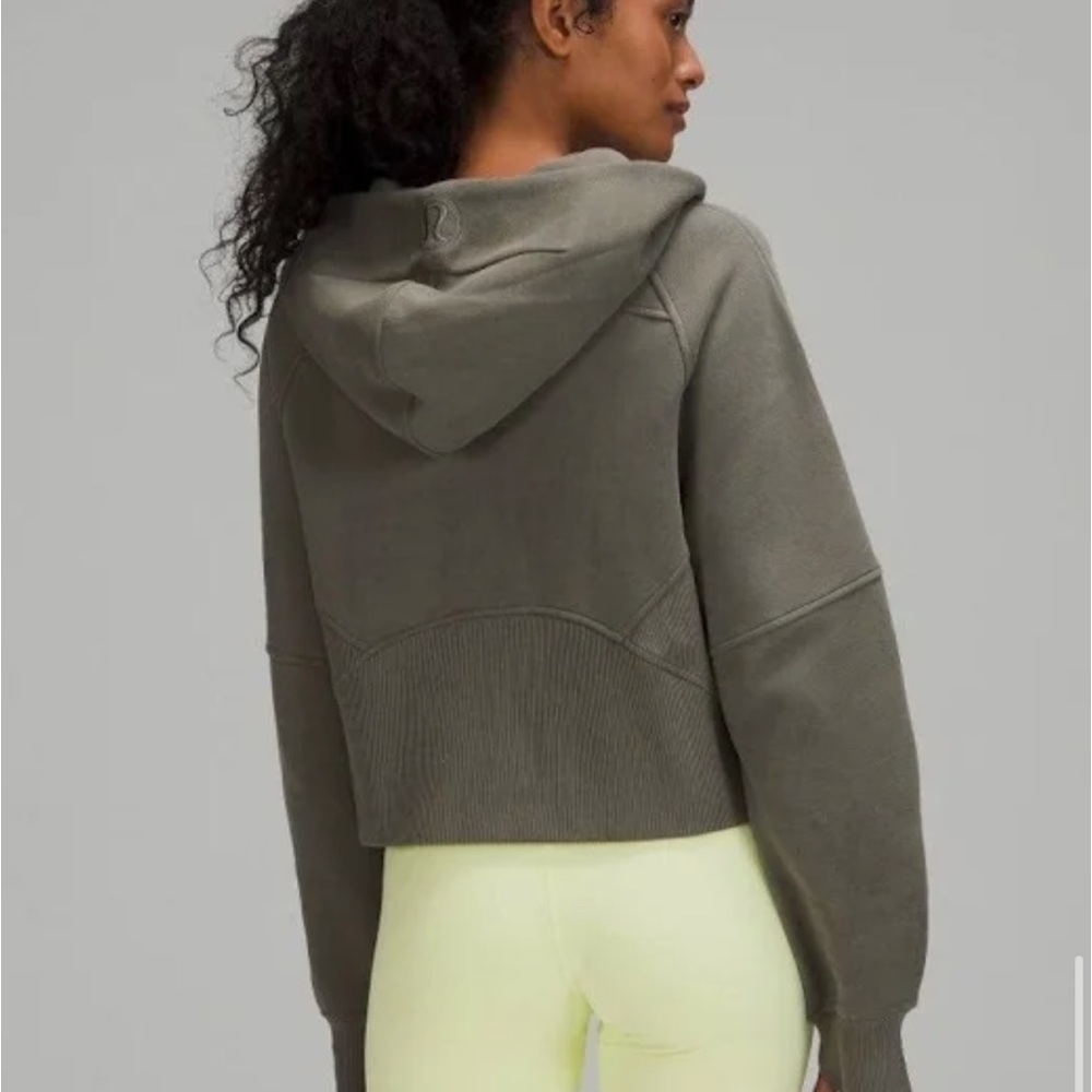 Olive green scuba hoodie